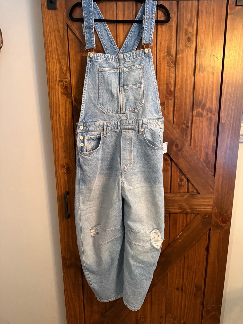 NWT  We the Free  good luck barrel overalls size large in going steady